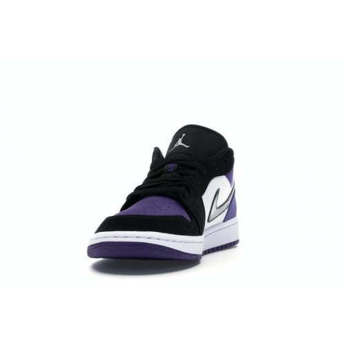 Кроссы Jordan 1 Low Court Purple - мужская сетка размеров