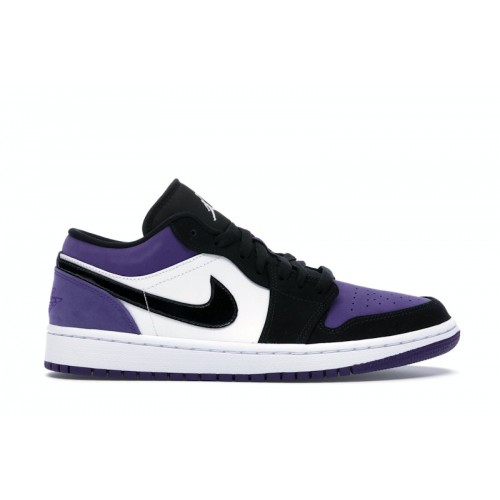 Кроссы Jordan 1 Low Court Purple - мужская сетка размеров