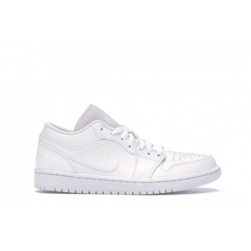 Кроссы Jordan 1 Low Triple White Fog Grey - мужская сетка размеров