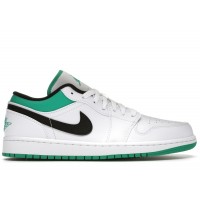 Jordan 1 Low White Lucky Green Black
