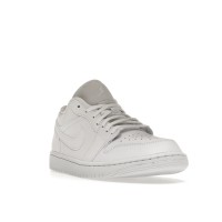 Jordan 1 Low Triple White Tumbled Leather