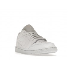 Jordan 1 Low Triple White Tumbled Leather