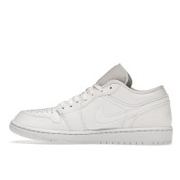 Jordan 1 Low Triple White Tumbled Leather