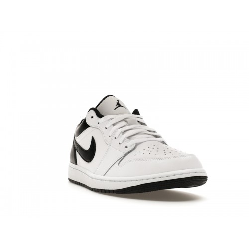 Кроссы Jordan 1 Low White Black - мужская сетка размеров