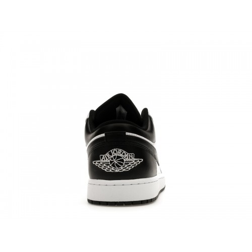 Кроссы Jordan 1 Low White Black - мужская сетка размеров