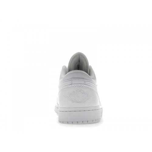 Кроссы Jordan 1 Low Triple White - мужская сетка размеров