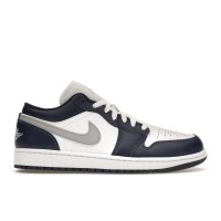 Кроссовки Jordan 1 Low Wolf Grey Midnight Navy