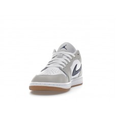 Кроссовки Jordan 1 Low Midnight Navy Neutral Grey