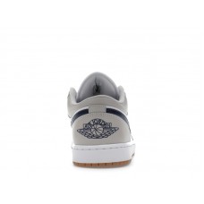 Кроссовки Jordan 1 Low Midnight Navy Neutral Grey
