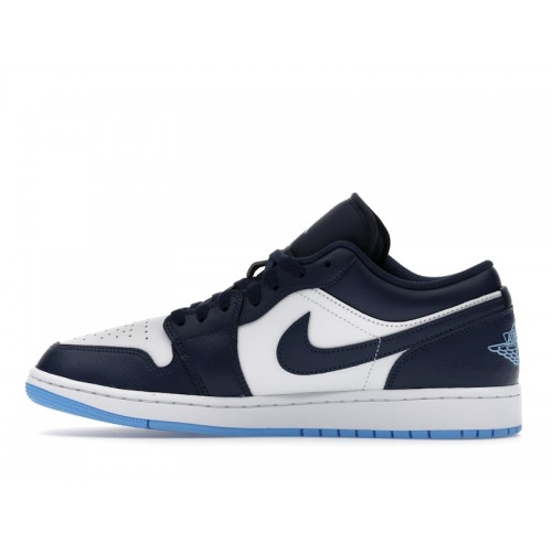 Air Jordan 1 Low Midnight Navy University Blue - мужская сетка размеров