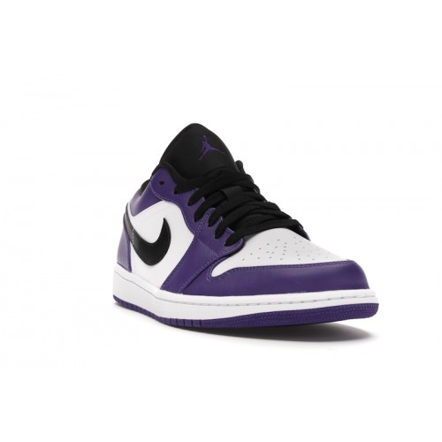 Кроссы Jordan 1 Low Court Purple White - мужская сетка размеров