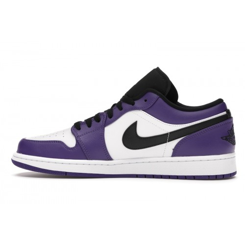 Кроссы Jordan 1 Low Court Purple White - мужская сетка размеров