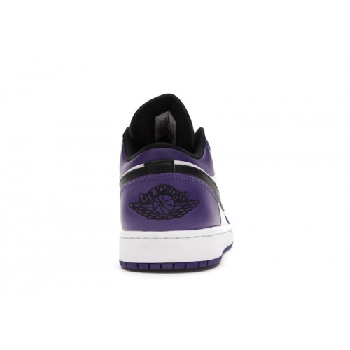 Кроссы Jordan 1 Low Court Purple White - мужская сетка размеров