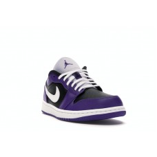Jordan 1 Low Court Purple Black