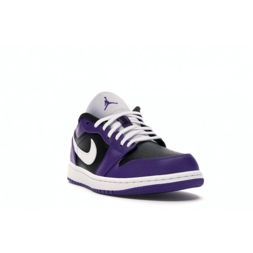 Кроссы Jordan 1 Low Court Purple Black - мужская сетка размеров