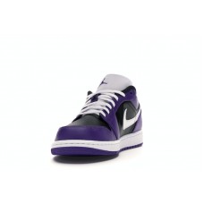 Jordan 1 Low Court Purple Black