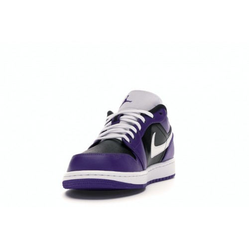 Кроссы Jordan 1 Low Court Purple Black - мужская сетка размеров
