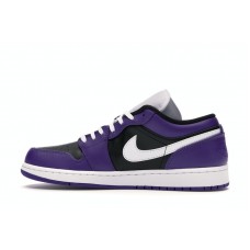 Jordan 1 Low Court Purple Black