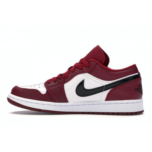 Кроссы Jordan 1 Low Noble Red - мужская сетка размеров