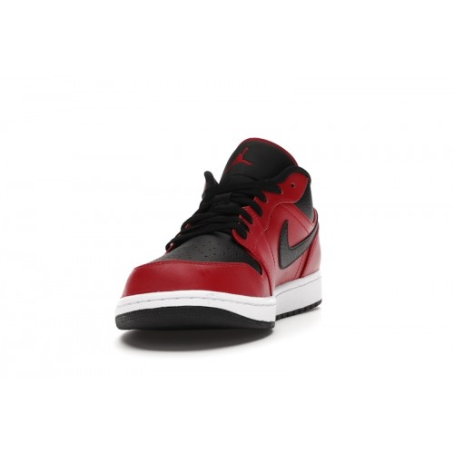 Кроссы Jordan 1 Low Reverse Bred Pebbled Swoosh - мужская сетка размеров