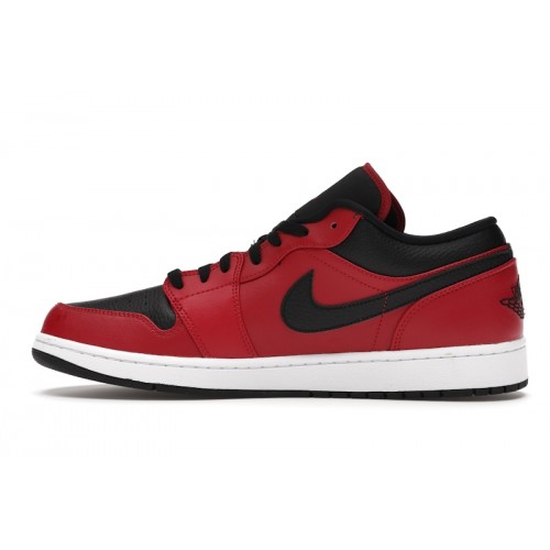 Кроссы Jordan 1 Low Reverse Bred Pebbled Swoosh - мужская сетка размеров