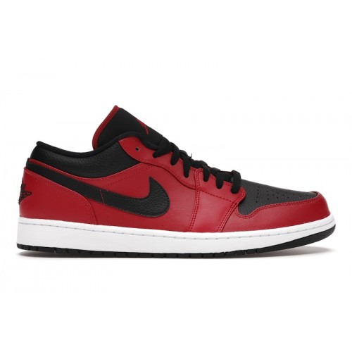 Кроссы Jordan 1 Low Reverse Bred Pebbled Swoosh - мужская сетка размеров