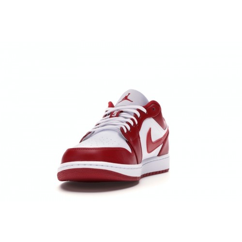 Кроссы Jordan 1 Low Gym Red White - мужская сетка размеров