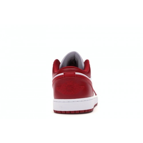 Кроссы Jordan 1 Low Gym Red White - мужская сетка размеров