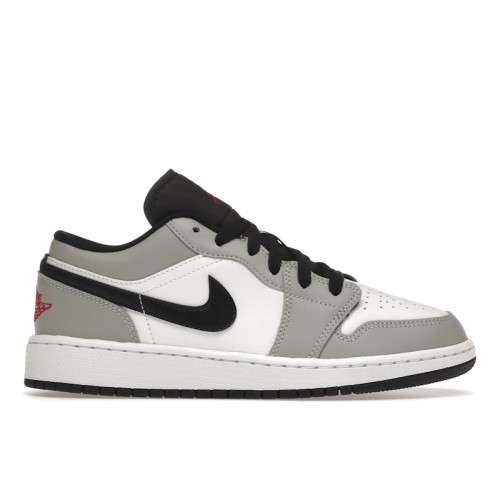 Кроссы Jordan 1 Low Light Smoke Grey (GS) - подростковая сетка размеров