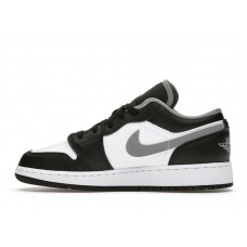 Подростковые Jordan 1 Low Black White Grey (GS)