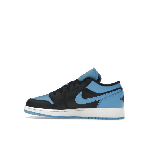 Кроссы Jordan 1 Low University Blue (GS) - подростковая сетка размеров