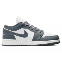 Подростковые Jordan 1 Low Grey White (GS)