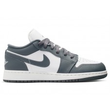 Подростковые Jordan 1 Low Grey White (GS)