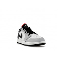 Подростковые Jordan 1 Low Black Summit White Infrared (GS)
