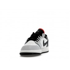 Подростковые Jordan 1 Low Black Summit White Infrared (GS)