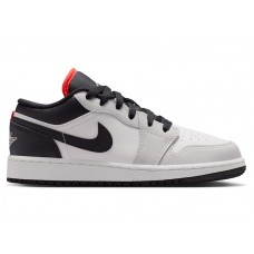 Подростковые Jordan 1 Low Black Summit White Infrared (GS)