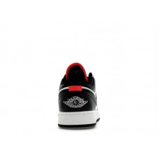 Подростковые Jordan 1 Low Black Summit White Infrared (GS)