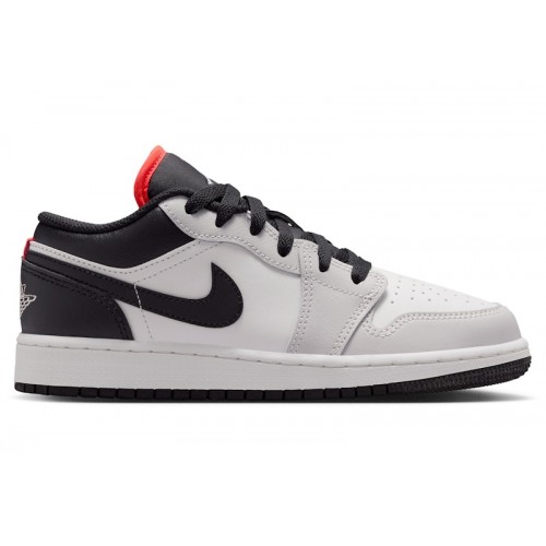 Jordan 1 Low Black Summit White Infrared (GS) - подростковая сетка размеров
