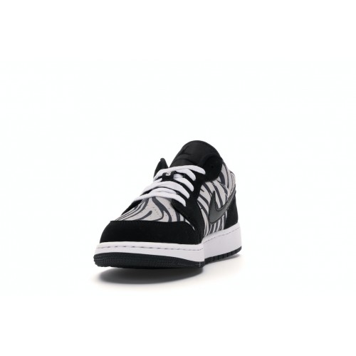 Кроссы Jordan 1 Low Zebra (GS) - подростковая сетка размеров