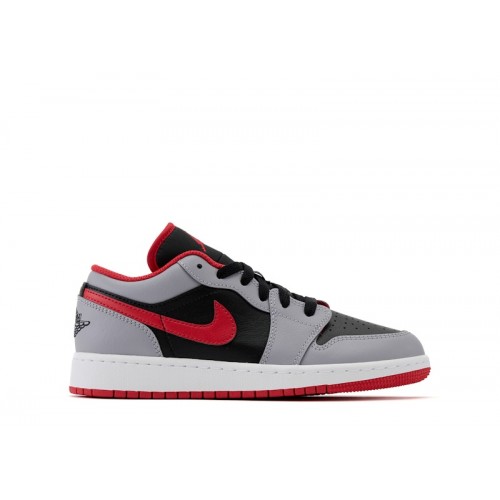 Air Jordan 1 Low GS Cement Fire Red - подростковая сетка размеров