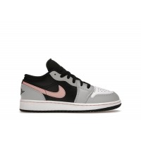 Подростковые Jordan 1 Low Black Grey Pink (GS)