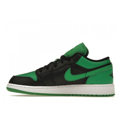 Кроссы Jordan 1 Low Lucky Green (GS) - подростковая сетка размеров