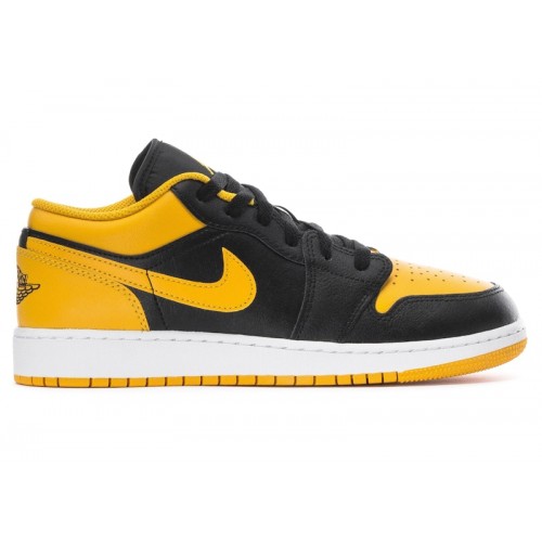 Кроссы Jordan 1 Low Yellow Ochre (GS) - подростковая сетка размеров