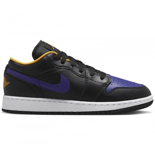 Air Jordan 1 Low GS Lakers - подростковая сетка размеров