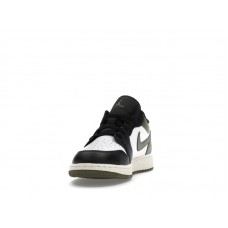 Подростковые Jordan 1 Low Black Toe Medium Olive (GS)