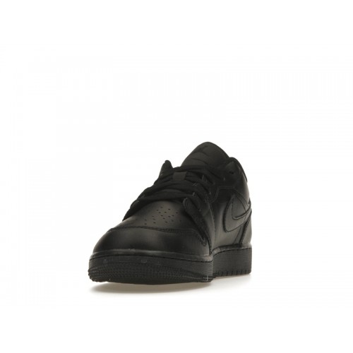 Кроссы Jordan 1 Low Triple Black (2022) (GS) - подростковая сетка размеров