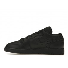 Подростковые Jordan 1 Low Triple Black (2022) (GS)