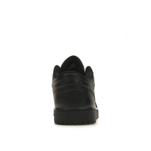 Кроссы Jordan 1 Low Triple Black (2022) (GS) - подростковая сетка размеров