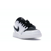 Подростковые Jordan 1 Low White Black Patent (GS)