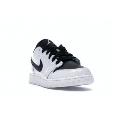 Подростковые Jordan 1 Low White Black Patent (GS)